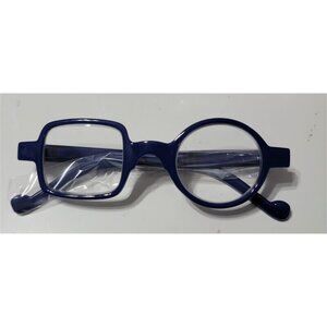 EyeKepper Blue Geometric Square Round 2.0 Blue Light Reading Glasses 113460